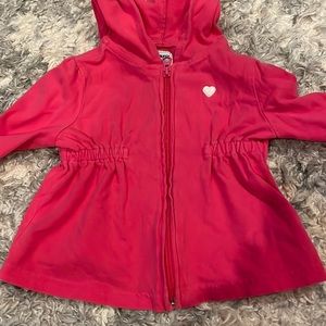 Hot pink zipper hoodie